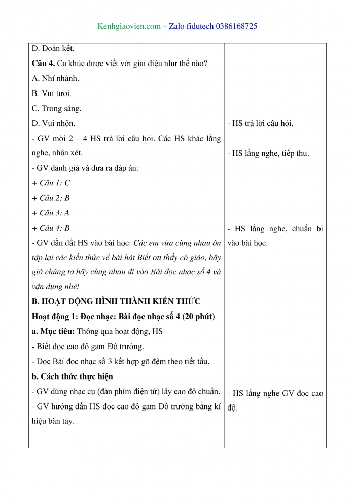 Giáo án và PPT Âm nhạc 4 cánh diều Chủ đề 8: Biết ơn thầy cô