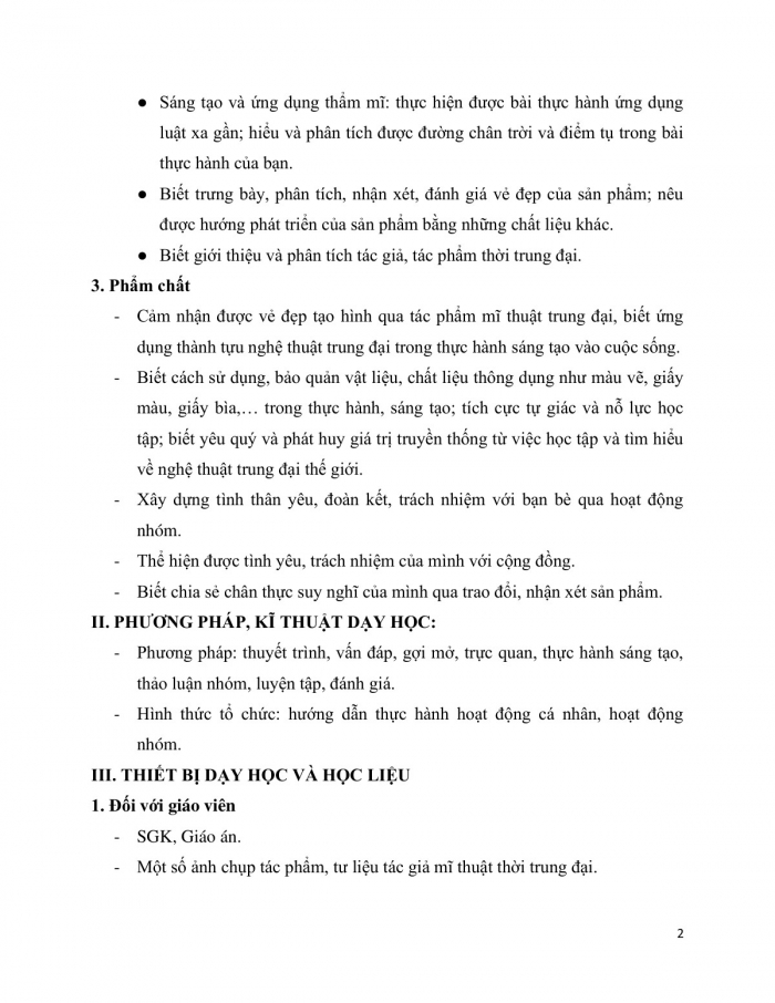 Giáo án và PPT Mĩ thuật 7 chân trời bản 2 Bài 5: Thành tựu mĩ thuật trung đại thế giới