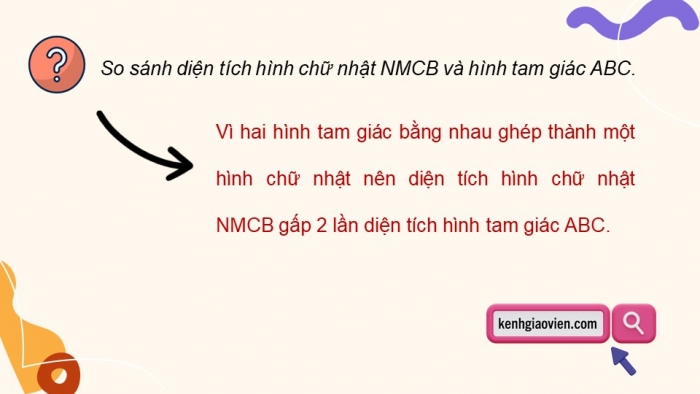 Giáo án điện tử Toán 5 kết nối Bài 25: Hình tam giác. Diện tích hình tam giác (P2)