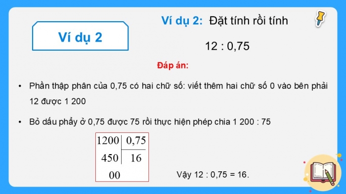 Giáo án điện tử Toán 5 chân trời Bài 39: Chia một số tự nhiên cho một số thập phân