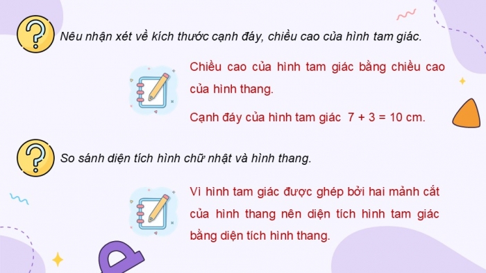 Giáo án điện tử Toán 5 chân trời Bài 46: Diện tích hình thang