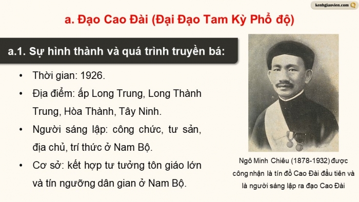 Giáo án điện tử chuyên đề Lịch sử 12 kết nối CĐ 1: Lịch sử tín ngưỡng và tôn giáo ở Việt Nam (P7)