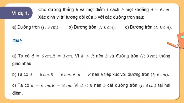 Giáo án điện tử Toán 9 chân trời Bài 2: Tiếp tuyến của đường tròn