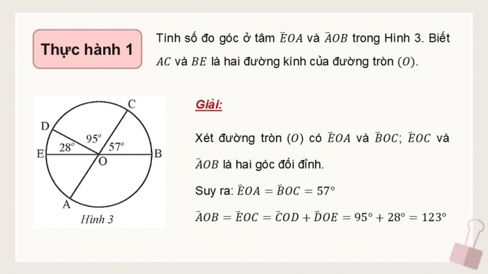 Giáo án điện tử Toán 9 chân trời Bài 3: Góc ở tâm, góc nội tiếp