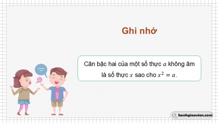 Giáo án điện tử Toán 9 cánh diều Bài 1: Căn bậc hai và căn bậc ba của số thực