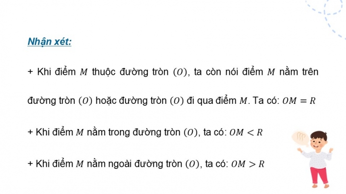 Giáo án điện tử Toán 9 cánh diều Bài 1: Đường tròn. Vị trí tương đối của hai đường tròn