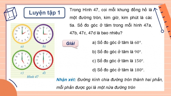 Giáo án điện tử Toán 9 cánh diều Bài 4: Góc ở tâm. Góc nội tiếp