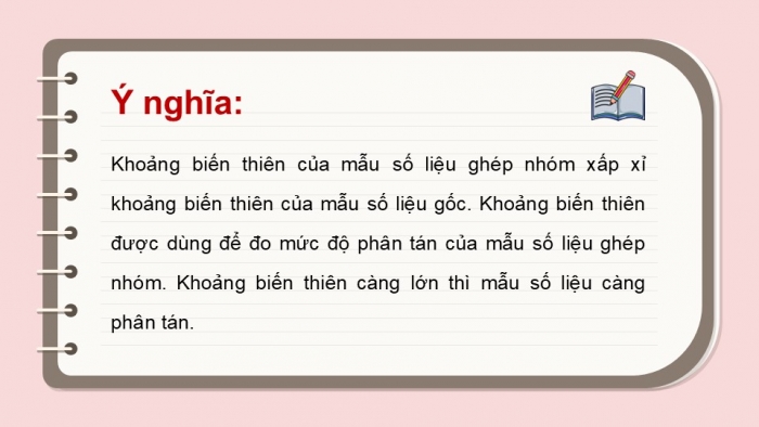 Giáo án điện tử Toán 12 kết nối Bài 9: Khoảng biến thiên và khoảng tứ phân vị