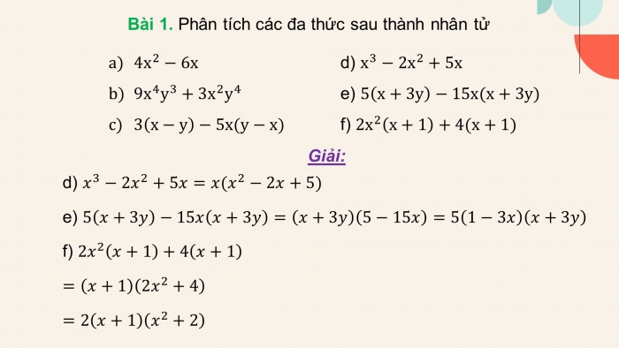 Giáo án PPT dạy thêm Toán 8 cánh diều Bài 4: Vận dụng hằng đẳng thức vào phân tích đa thức thành nhân tử