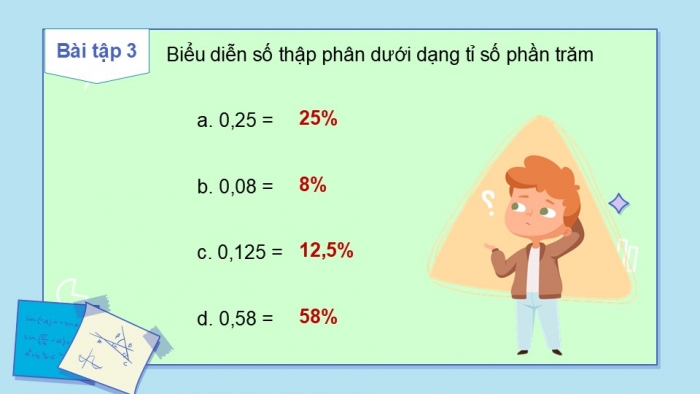 Giáo án PPT dạy thêm Toán 5 Cánh diều bài 40: Tỉ số phần trăm