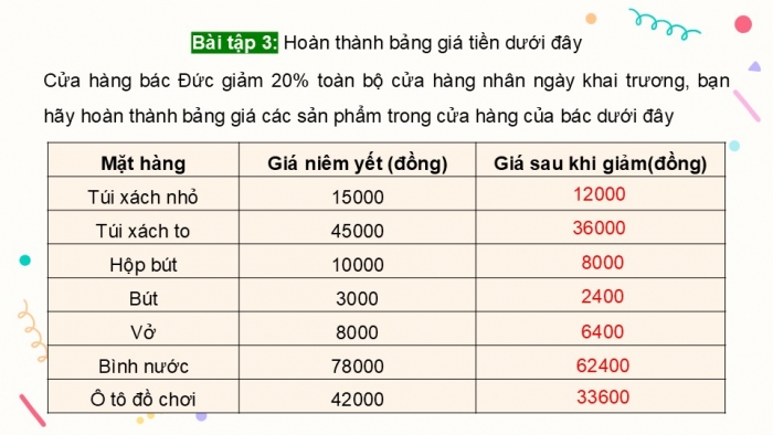 Giáo án PPT dạy thêm Toán 5 Cánh diều bài 42: Tìm giá trị phần trăm của một số cho trước