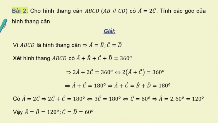 Giáo án PPT dạy thêm Toán 8 cánh diều Bài 3: Hình thang cân