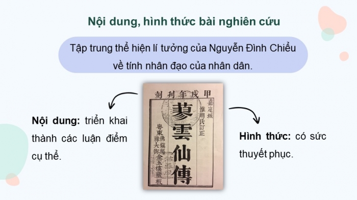 Giáo án điện tử chuyên đề Ngữ văn 11 chân trời CĐ 1 Phần 1: Tìm hiểu yêu cầu và cách thức nghiên cứu một vấn đề văn học trung đại Việt Nam