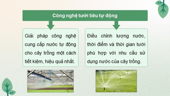 Giáo án điện tử Công nghệ 9 Nông nghiệp 4.0 Chân trời Chủ đề 3: Thiết kế mạch điện ứng dụng công nghệ tưới tiêu tự động trong trồng trọt