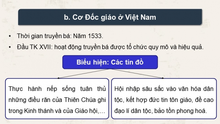 Giáo án điện tử chuyên đề Lịch sử 12 chân trời CĐ 1 Phần 3: Một số tôn giáo ở Việt Nam (3)