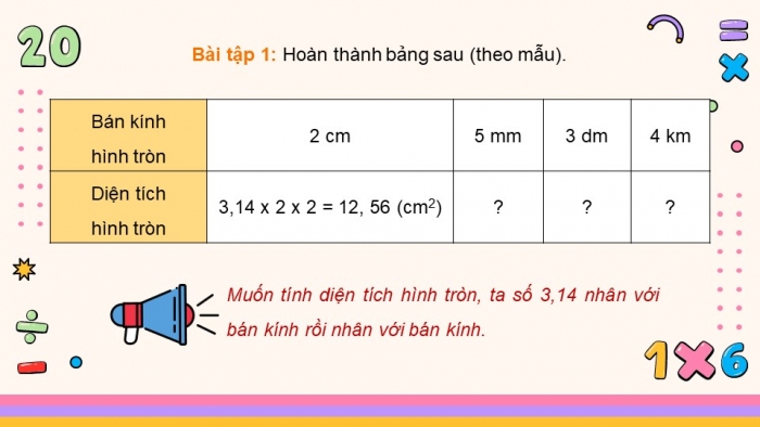 Giáo án điện tử Toán 5 kết nối Bài 27: Đường tròn. Chu vi và diện tích hình tròn (P2)