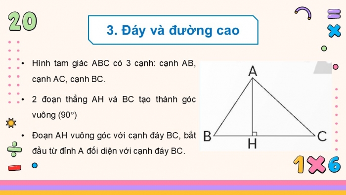 Giáo án điện tử Toán 5 chân trời Bài 43: Hình tam giác