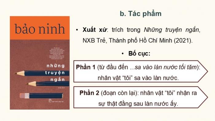 Giáo án điện tử Ngữ văn 9 kết nối Bài 5: Bí ẩn của làn nước (Bảo Ninh)