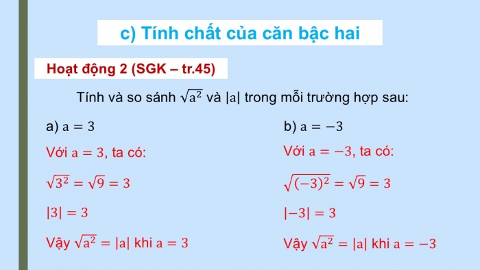 Giáo án điện tử Toán 9 kết nối Bài 7: Căn bậc hai và căn thức bậc hai