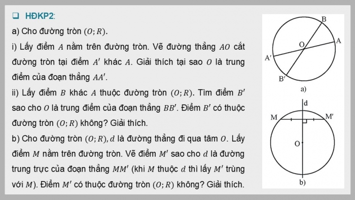 Giáo án điện tử Toán 9 chân trời Bài 1: Đường tròn