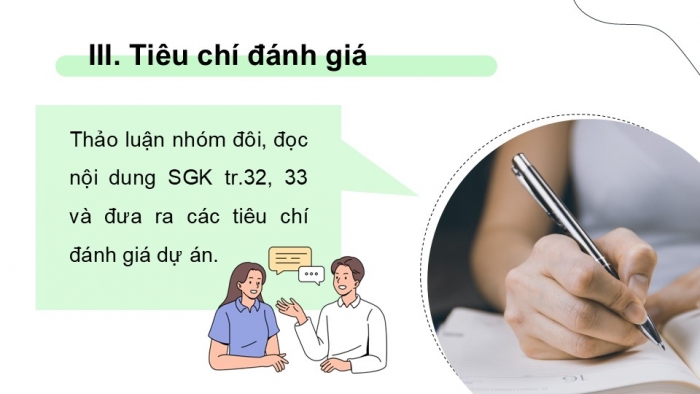 Giáo án điện tử Công nghệ 9 Định hướng nghề nghiệp Cánh diều Bài 6: Dự án Đánh giá mức độ phù hợp với ngành nghề thuộc lĩnh vực kĩ thuật, công nghệ