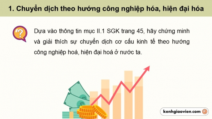 Giáo án điện tử Địa lí 12 kết nối Bài 10: Chuyển dịch cơ cấu kinh tế