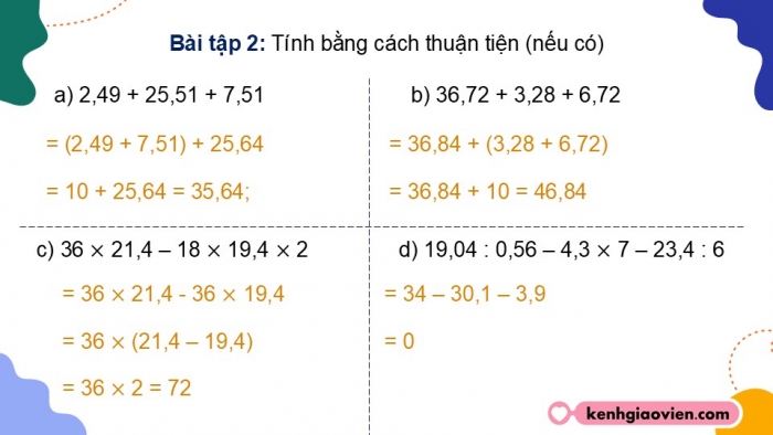 Giáo án PPT dạy thêm Toán 5 Kết nối bài 31: Ôn tập các phép tính với số thập phân