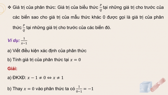 Giáo án PPT dạy thêm Toán 8 cánh diều Bài 1: Phân thức đại số