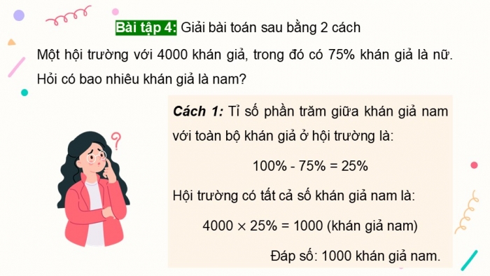 Giáo án PPT dạy thêm Toán 5 Cánh diều bài 42: Tìm giá trị phần trăm của một số cho trước