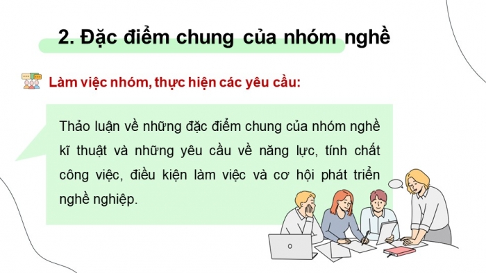 Giáo án điện tử Công nghệ 9 Định hướng nghề nghiệp Kết nối Bài 5: Dự án Tự đánh giá mức độ phù hợp của bản thân với một số ngành nghề trong lĩnh vực kĩ thuật, công nghệ