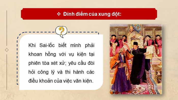 Giáo án PPT dạy thêm Ngữ văn 12 Cánh diều bài 2: Thực thi công lí (Trích Người lái buôn thành Vơ-ni-dơ - Sếch-xpia)