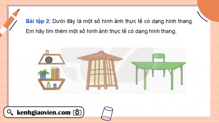 Giáo án điện tử Toán 5 kết nối Bài 26: Hình thang. Diện tích hình thang