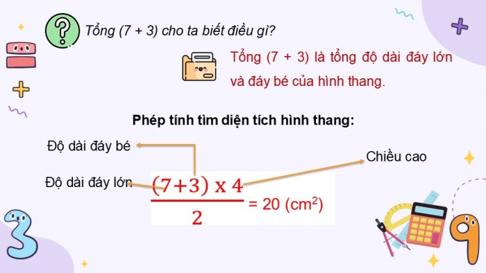 Giáo án điện tử Toán 5 chân trời Bài 46: Diện tích hình thang