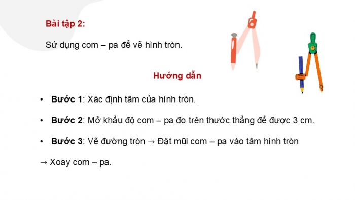 Giáo án điện tử Toán 5 chân trời Bài 47: Đường tròn, hình tròn