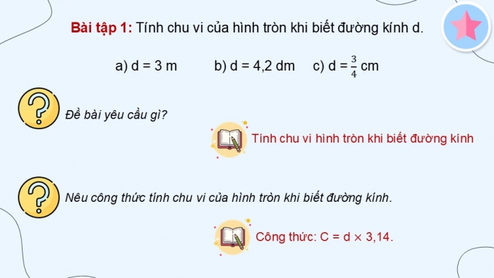 Giáo án điện tử Toán 5 chân trời Bài 48: Chu vi hình tròn