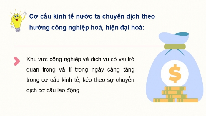 Giáo án điện tử Địa lí 12 kết nối Bài 10: Chuyển dịch cơ cấu kinh tế