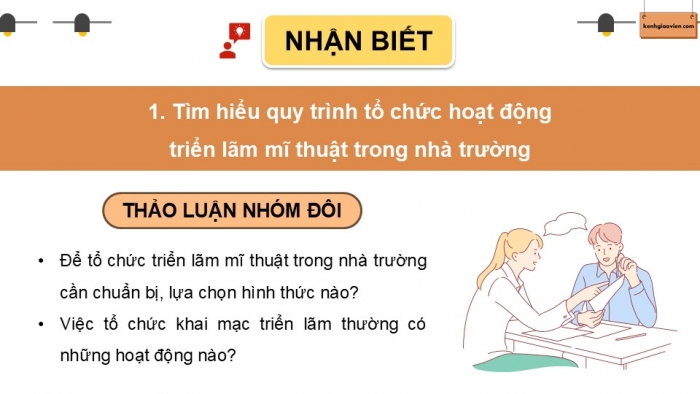 Giáo án điện tử Mĩ thuật 12 Lí luận và Lịch sử mĩ thuật Kết nối Bài 2: Tổ chức hoạt động triển lãm mĩ thuật trong nhà trường