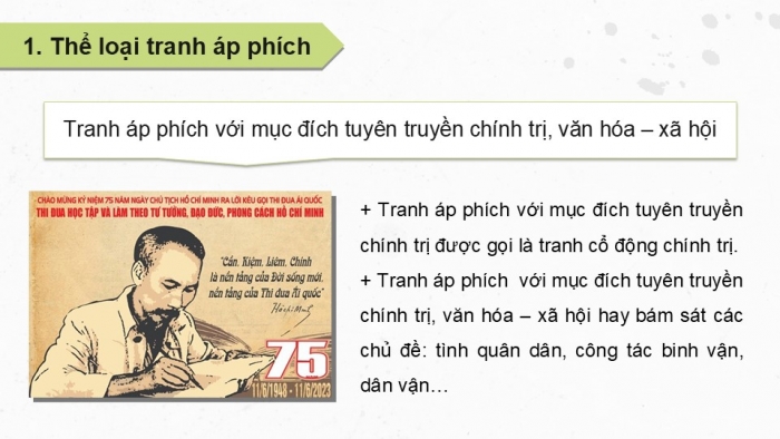 Giáo án điện tử Mĩ thuật 12 Thiết kế đồ hoạ Kết nối Bài 1: Khái quát về tranh áp phích