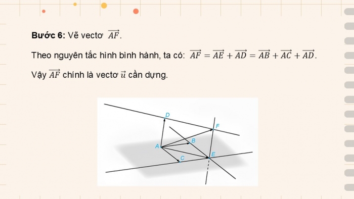 Giáo án điện tử Toán 12 kết nối Hoạt động thực hành trải nghiệm: Vẽ vectơ tổng của ba vectơ trong không gian bằng phần mềm GeoGebra