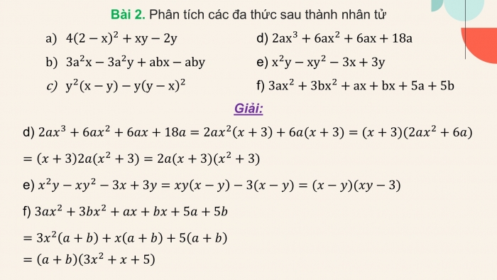 Giáo án PPT dạy thêm Toán 8 cánh diều Bài 4: Vận dụng hằng đẳng thức vào phân tích đa thức thành nhân tử