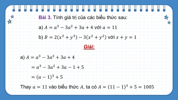 Giáo án PPT dạy thêm Toán 8 cánh diều Bài tập cuối chương I