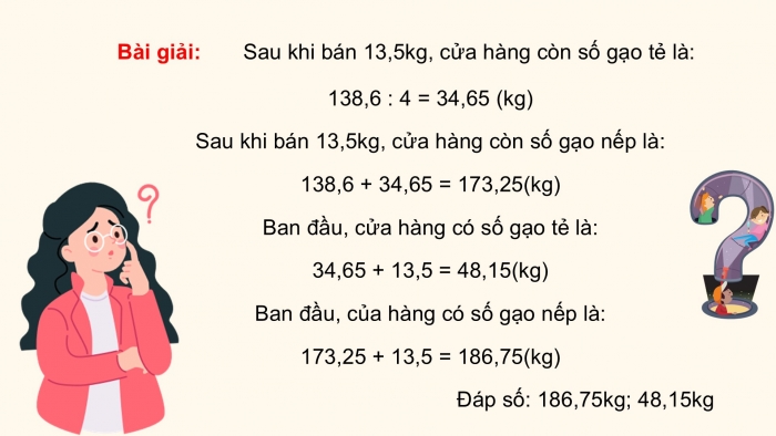 Giáo án PPT dạy thêm Toán 5 Cánh diều bài 34: Luyện tập