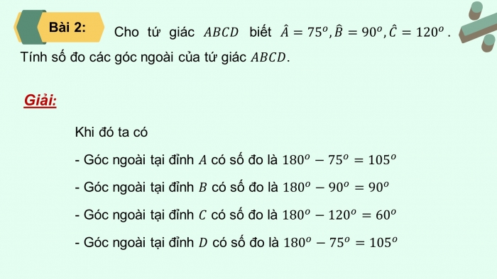 Giáo án PPT dạy thêm Toán 8 cánh diều Bài 2: Tứ giác