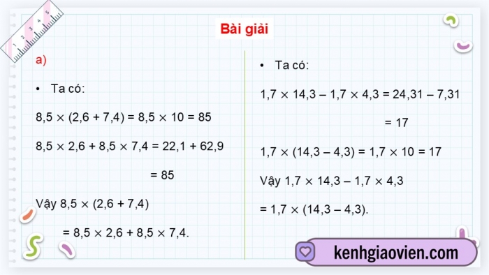 Giáo án điện tử Toán 5 chân trời Bài 34: Em làm được những gì?