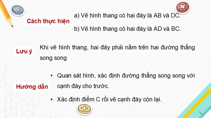 Giáo án điện tử Toán 5 chân trời Bài 45: Hình thang