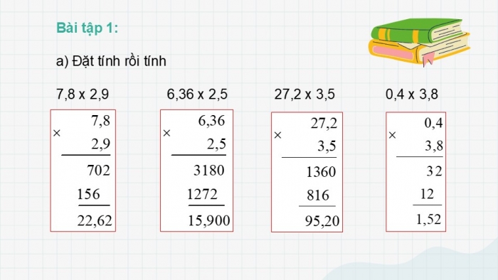 Giáo án điện tử Toán 5 cánh diều Bài 30: Nhân một số thập phân với một số thập phân