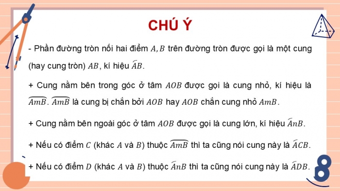 Giáo án điện tử Toán 9 cánh diều Bài 4: Góc ở tâm. Góc nội tiếp