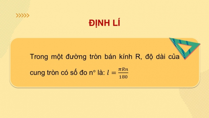 Giáo án điện tử Toán 9 cánh diều Bài 5: Độ dài cung tròn, diện tích hình quạt tròn, diện tích hình vành khuyên