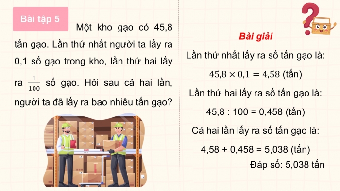 Giáo án PPT dạy thêm Toán 5 Kết nối bài 23: Nhân, chia số thập phân với 10; 100; 1000;... hoặc với 0,1; 0,01; 0,001;...