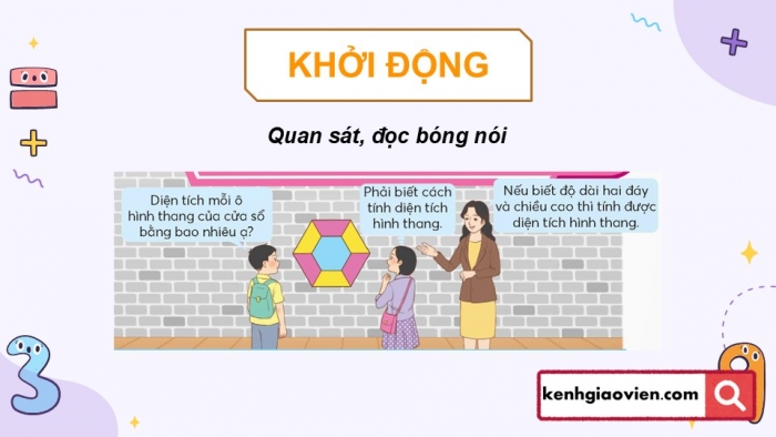 Giáo án điện tử Toán 5 chân trời Bài 46: Diện tích hình thang